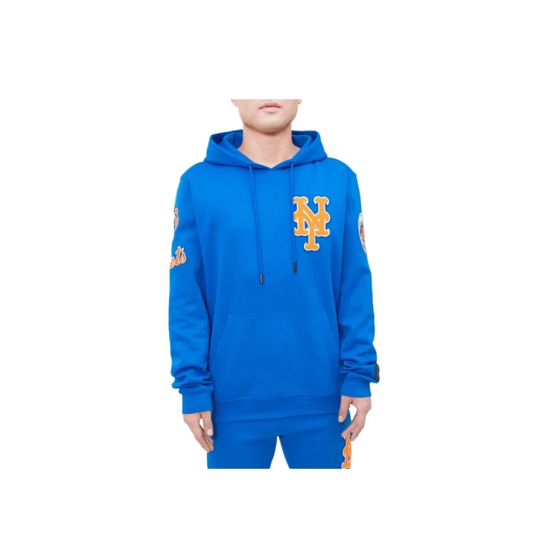 New York Mets Classic Chenille Men Hoodie Royal Blue