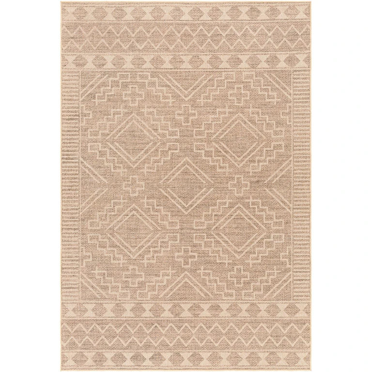 Halle Beige Washable Area Rug - Clearance