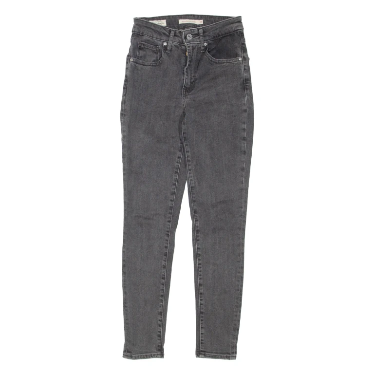 LEVI'S 721 High Rise Womens Jeans Grey Regular Skinny W24 L27