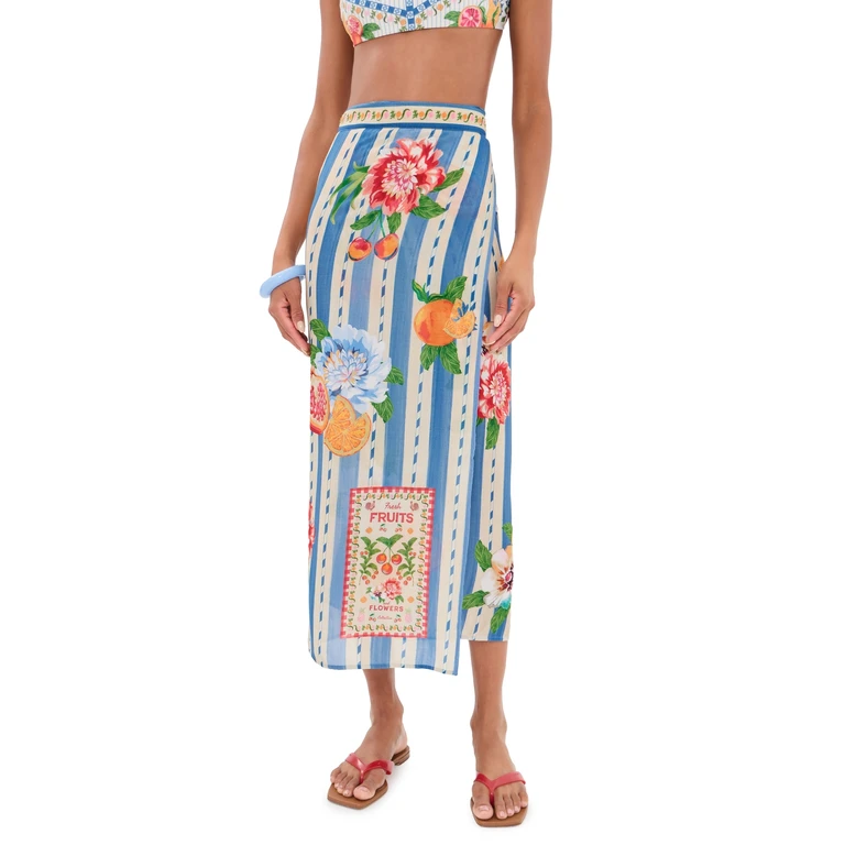 Agua Bendita Zinna Basket Wrap Pareo Multicolor One Size