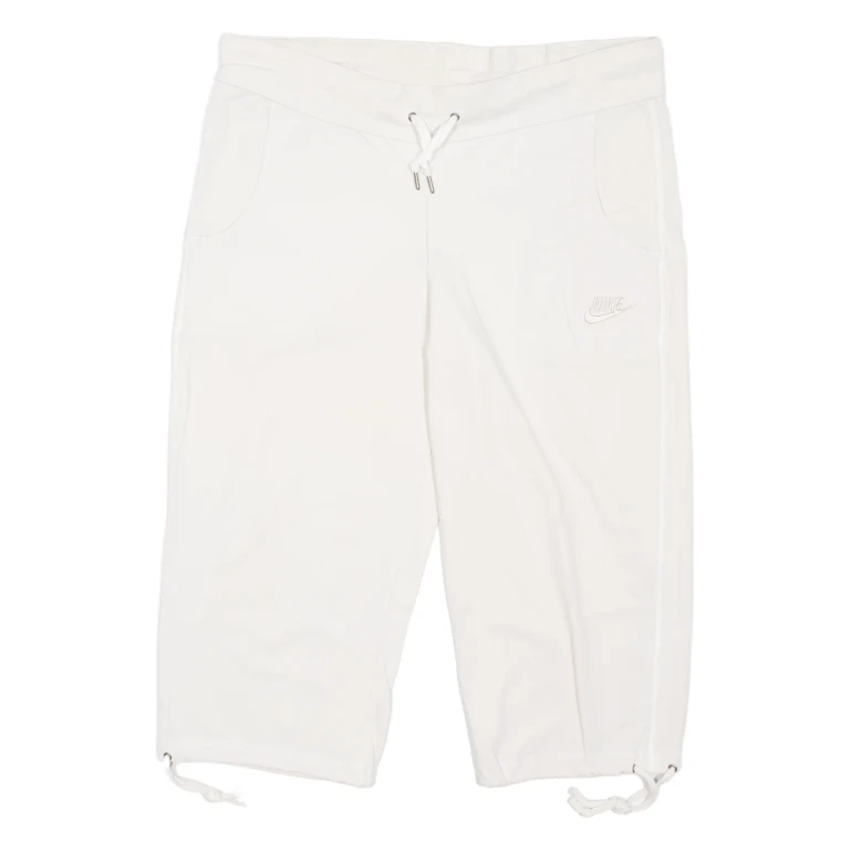 NIKE Womens Sports Shorts Cream Slim L W33