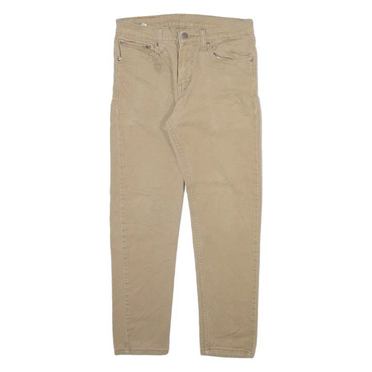 LEVI'S 512 Mens Trousers Beige Regular Tapered W29 L27