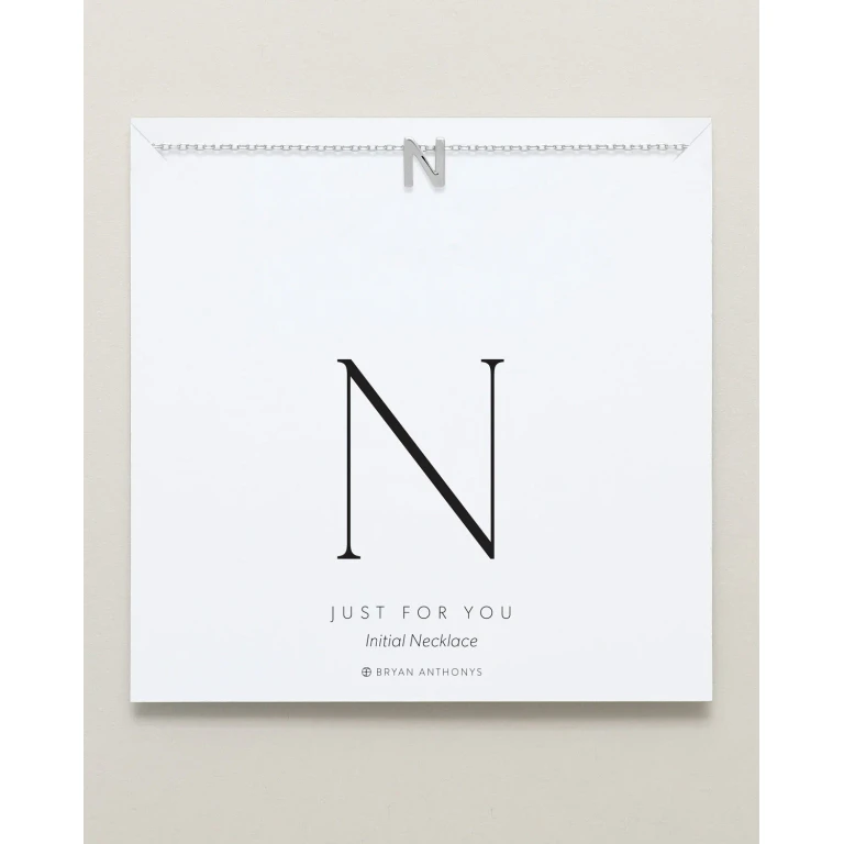 Just For You Initial Necklace - N