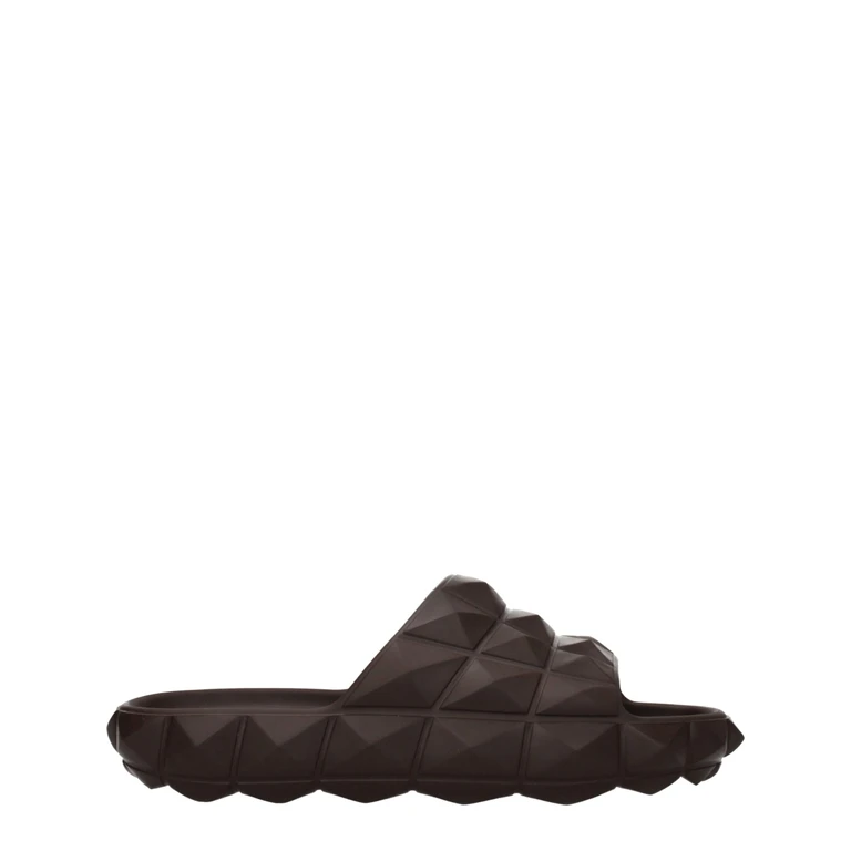 Valentino Garavani Brown Cotton Slippers - Men