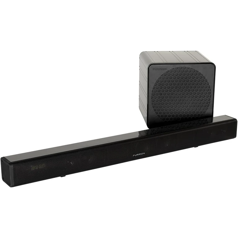 Aurora 2.1 Outdoor Soundbar Speaker with Wireless Subwoofer, Bluetooth, HDMI & Optical Inputs