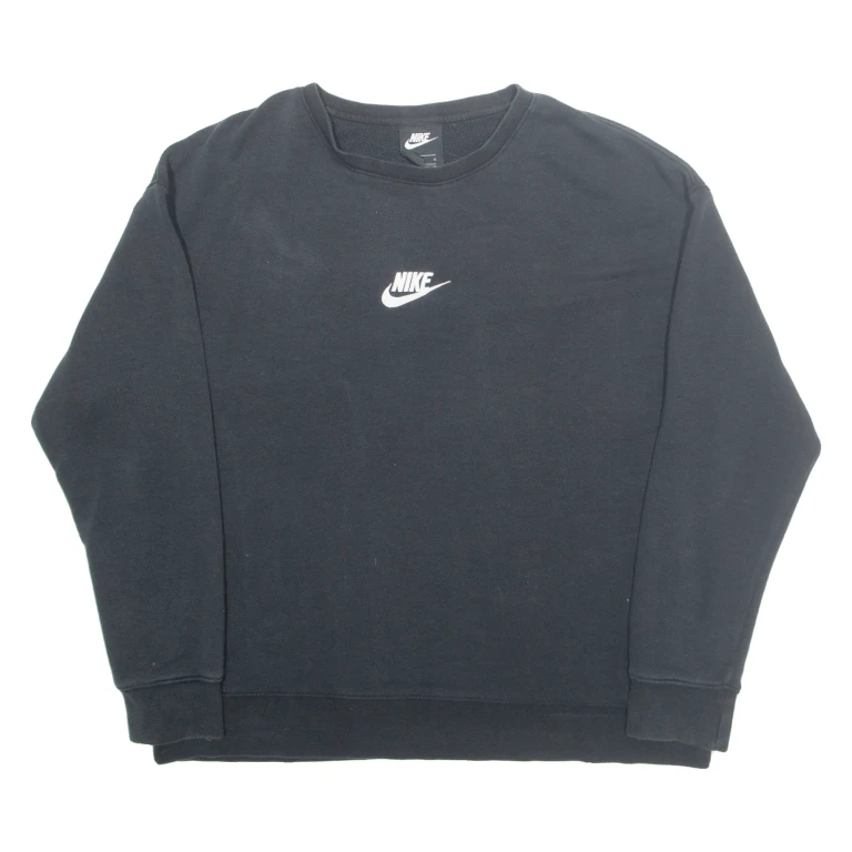 NIKE Mens Sweatshirt Black Crew Neck L