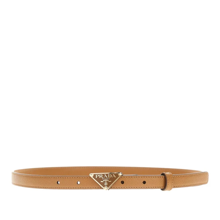 Cintura sottile in pelle Saffiano Prada Donna 85