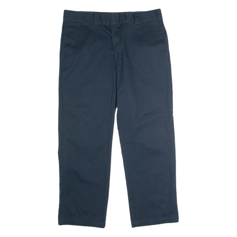 DICKIES Workwear Mens Trousers Blue Regular Straight W38 L30