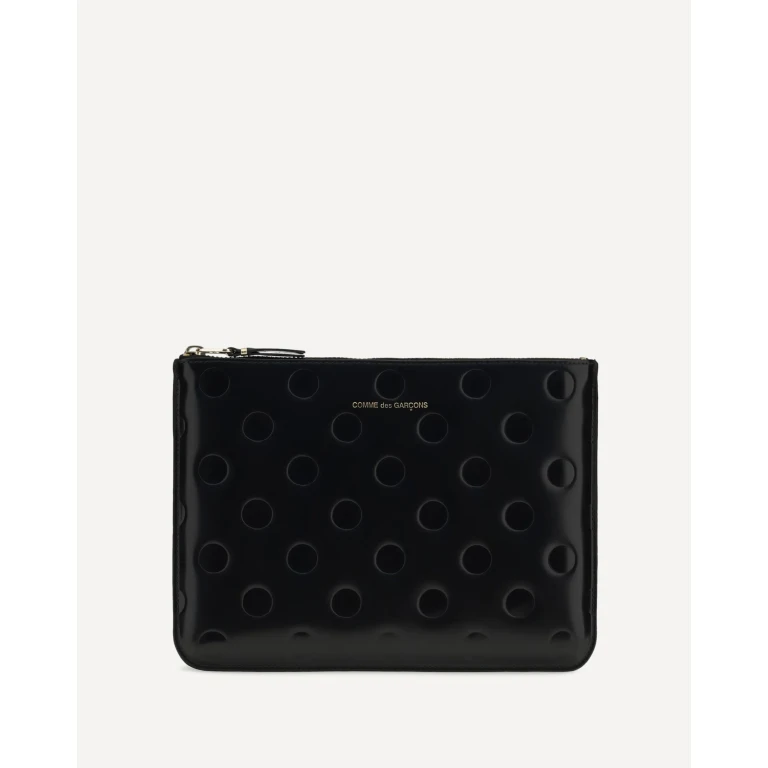 COMME DES GARÇONS WALLET Embossed polka-dot Pouch Male UNI