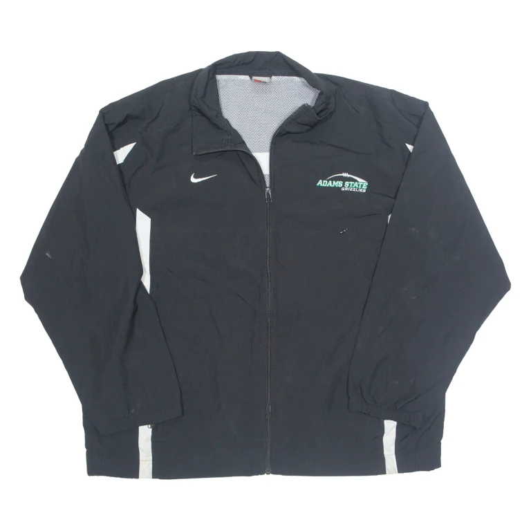 NIKE Mesh Lined Mens Track Jacket Black 90s XL