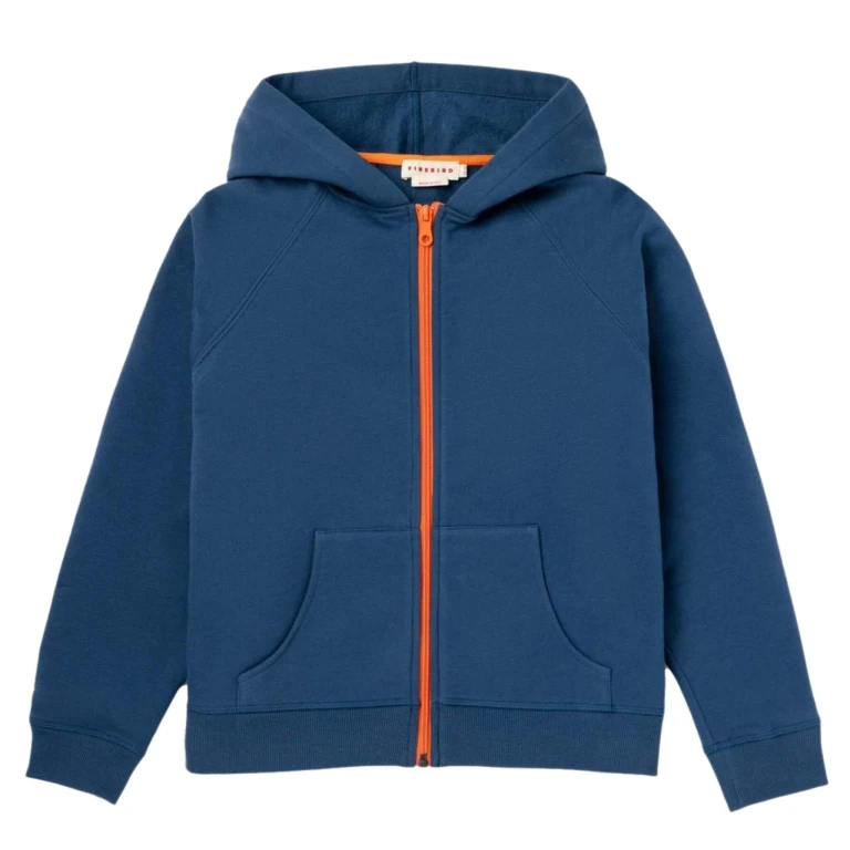 Navy Fleece Zip Up Hoodie - 6-7