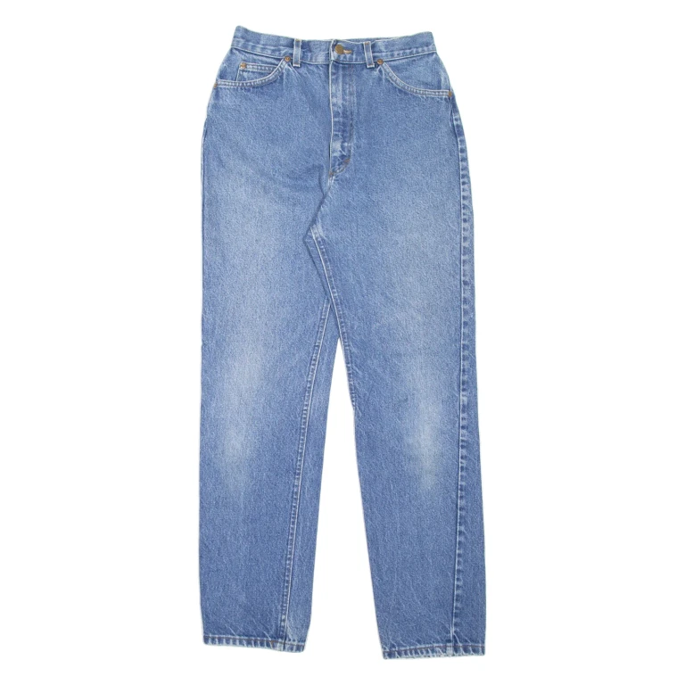 LEE Womens Jeans Blue Regular Mom Stone Wash W26 L29