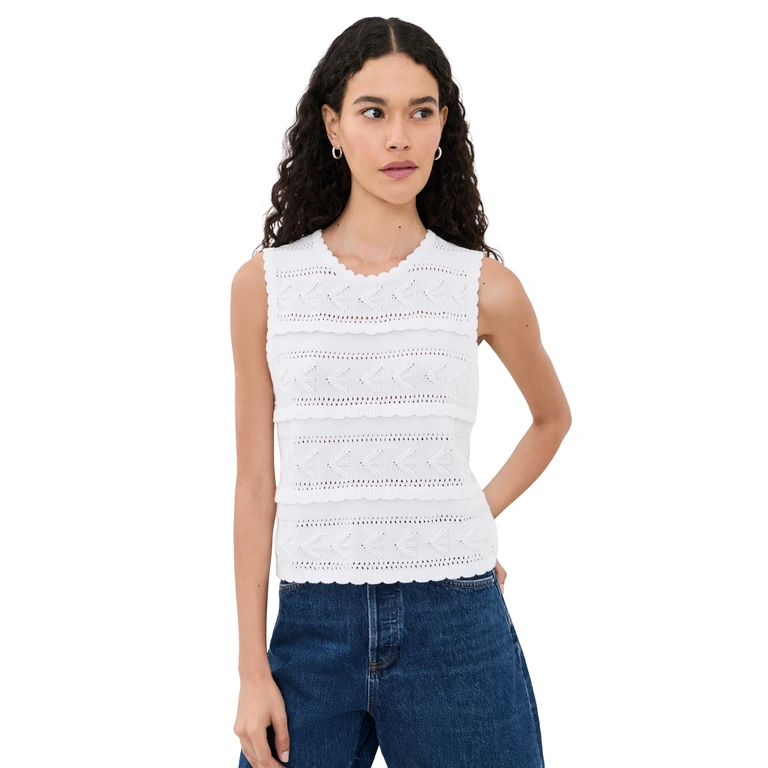Splendid Giovanna Sweater Tank White S