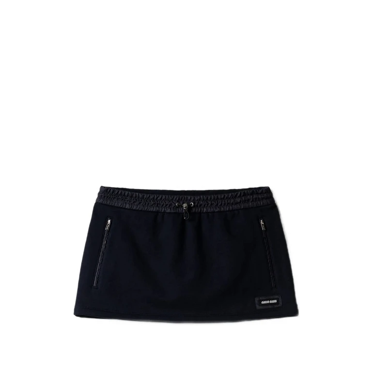 Miu Miu Cotton Fleece Miniskirt