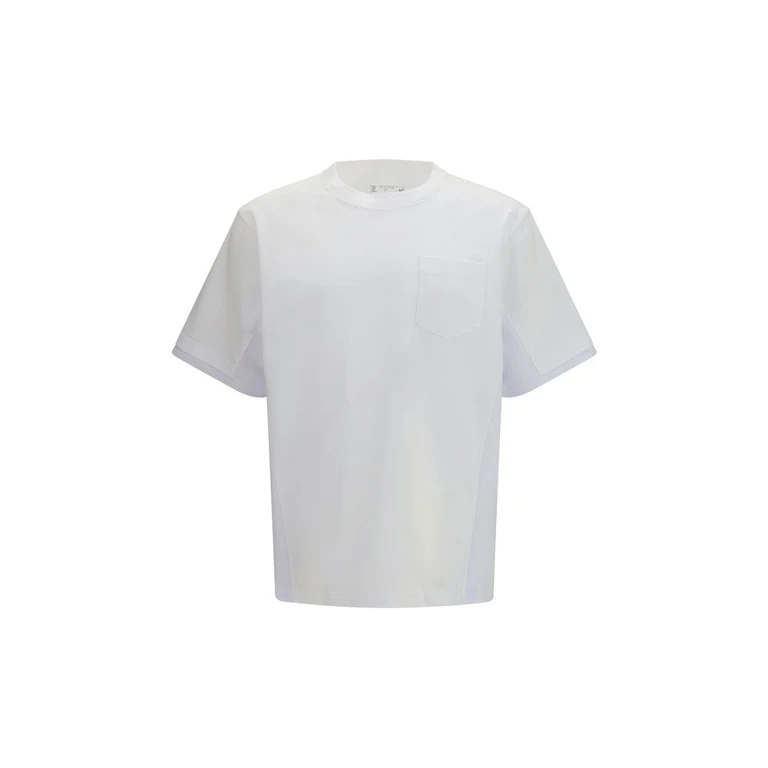 Sacai White Cotton T-Shirt - Men