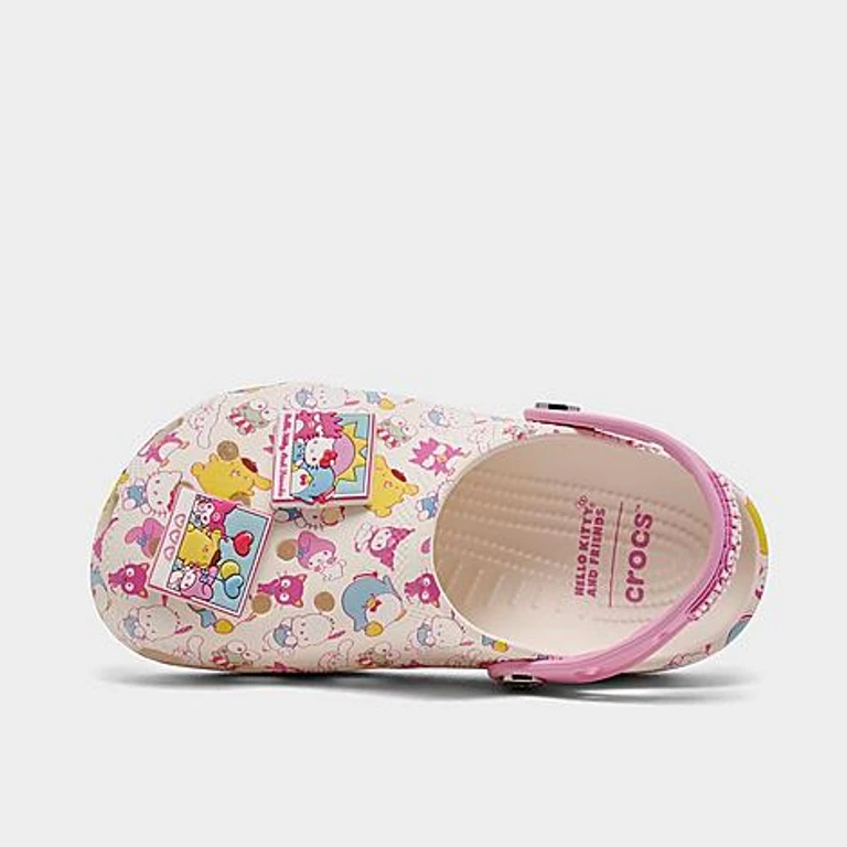 Crocs Girls' Little Kids x Hello Kitty and Friends Pastel Classic Clog Shoes in Pink/Multi Size: 1.0