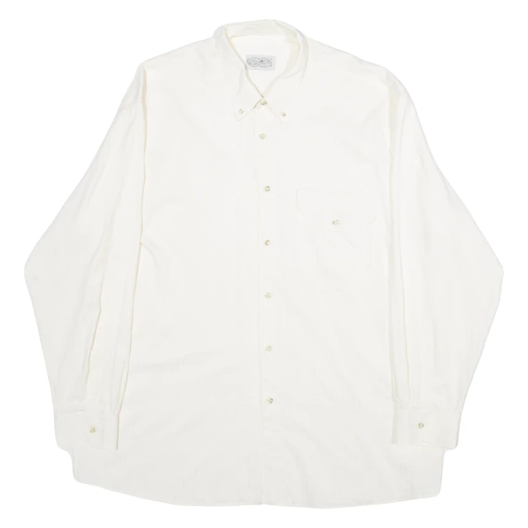 ORIGINAL LINCRON SHIRT Mens Shirt Cream Striped Long Sleeve XL