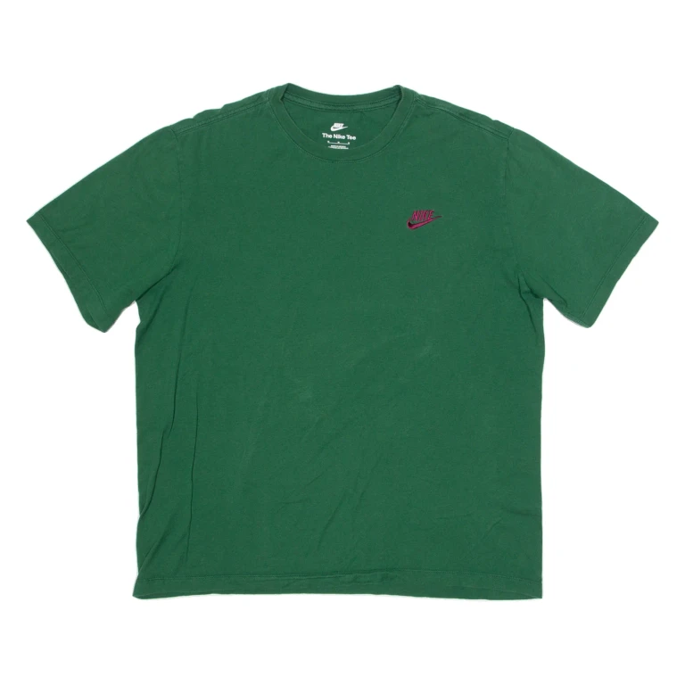 NIKE Mens T-Shirt Green Crew Neck M