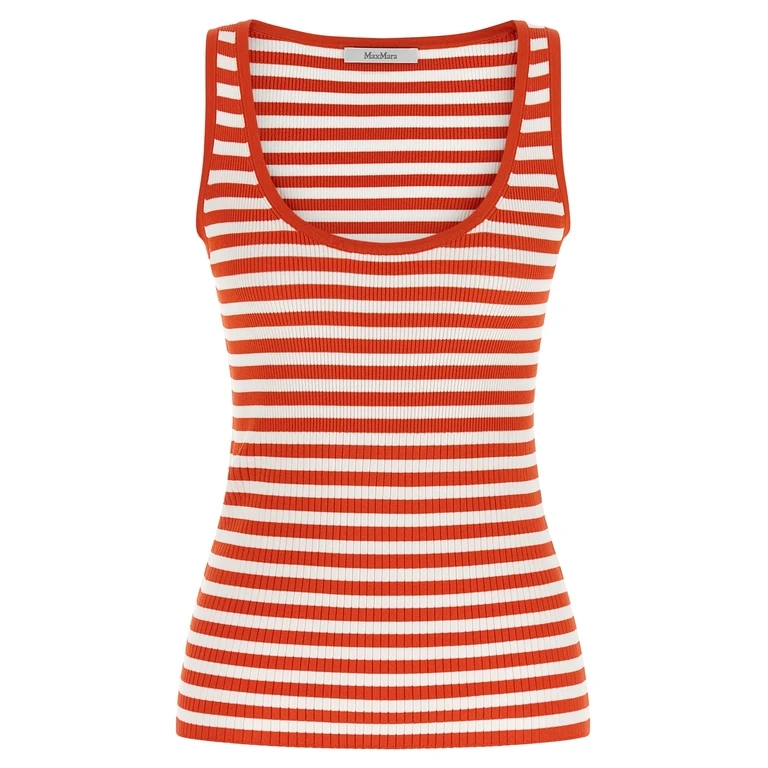 Max Mara Multicolor Viscose Sleeveles T-Shirt - Women