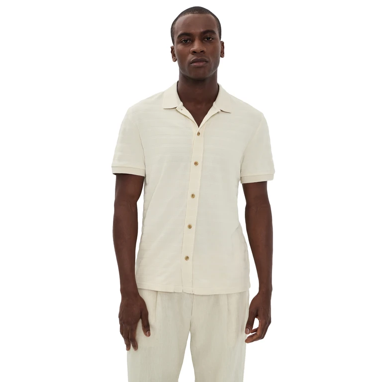The Bywater Polo Natural Knit Stripe 40