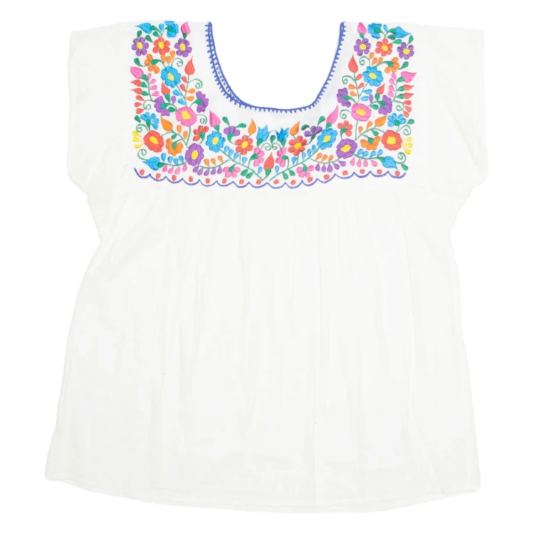 Womens Printed Top White Floral M