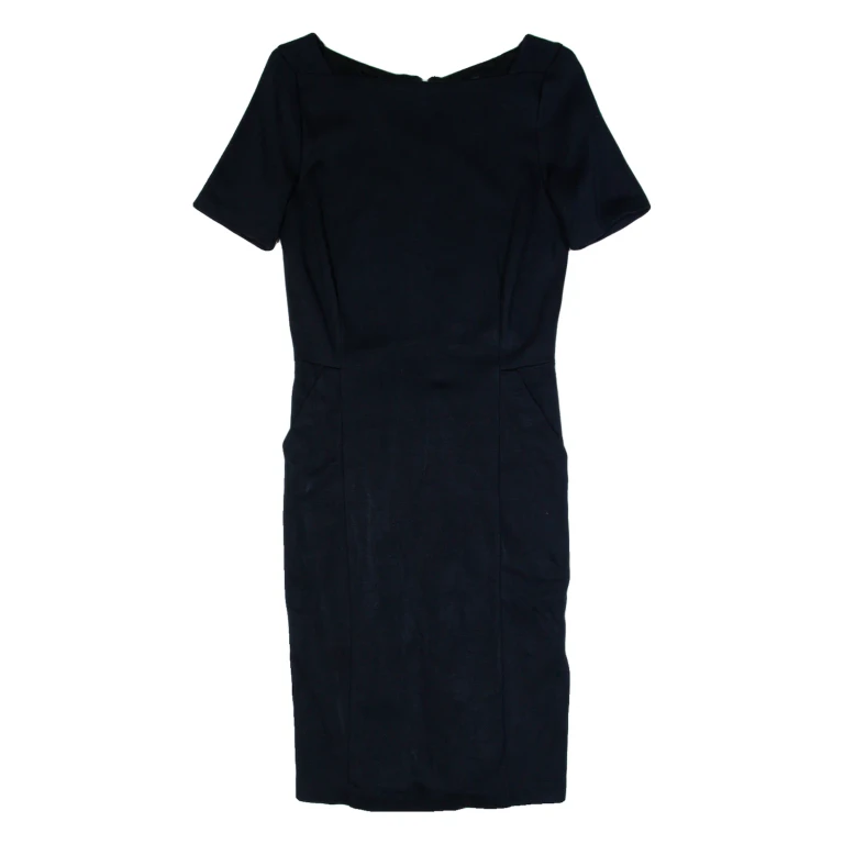 COS Womens Bodycon Dress Blue Short Sleeve Knee Length S