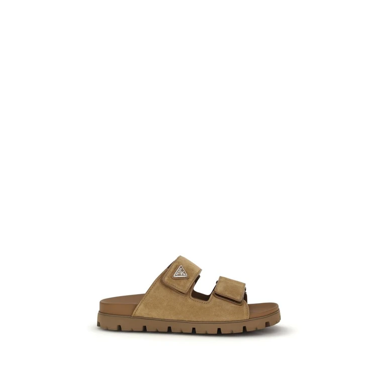 Brown Calf Leather Bos Taurus Strap-On Sandals - Men