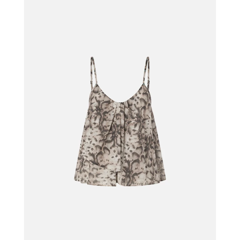 Pinko - Top de tirantes finos con estampado de serpiente