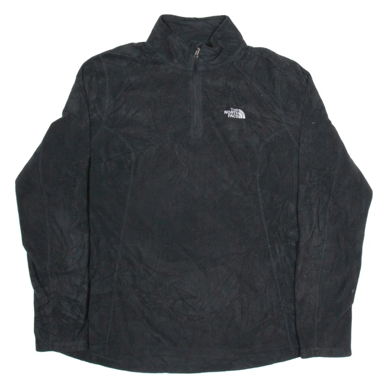 THE NORTH FACE Womens Fleece Black 1/4 Zip Tight Knit L