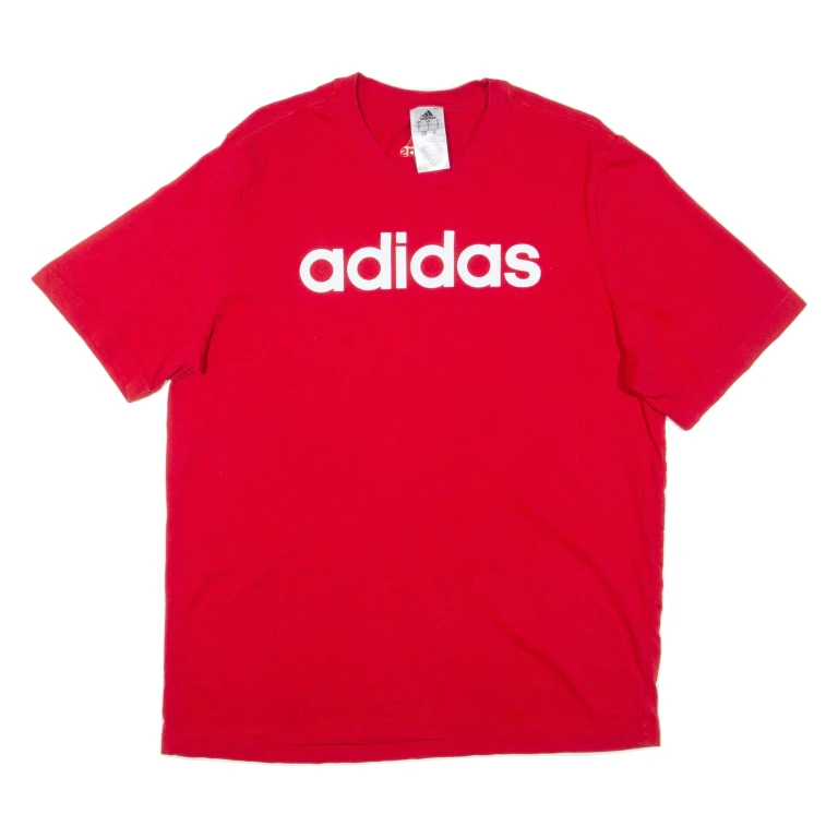ADIDAS Mens T-Shirt Red L
