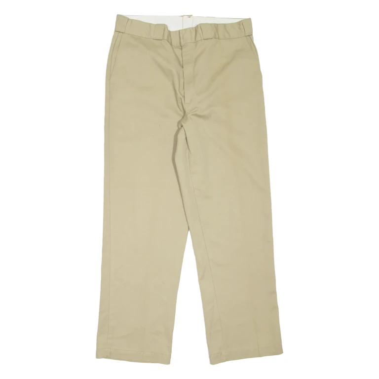 DICKIES Workwear Mens Trousers Beige Regular Straight W36 L31