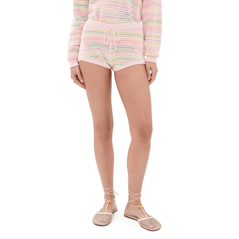 LoveShackFancy Windly Crochet Shorts TROPICAL SWIRL XXS