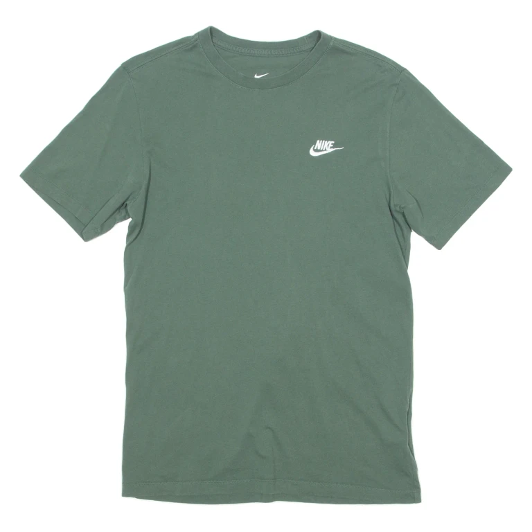 NIKE Mens T-Shirt Green Crew Neck S