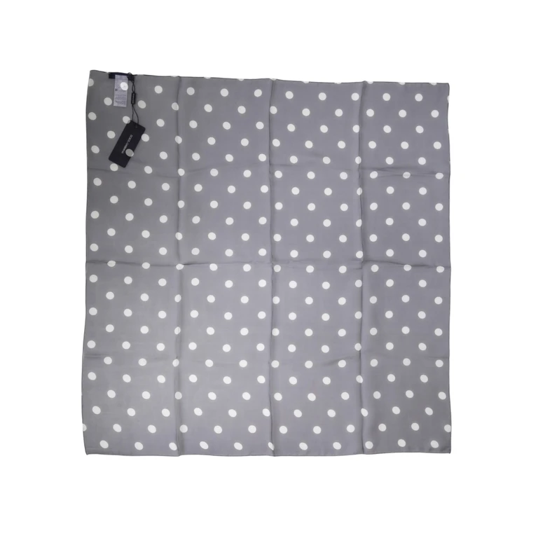 Blue Polka Dot Silk Square Foulard 91.5cm X 89.5cm Scarf - Men