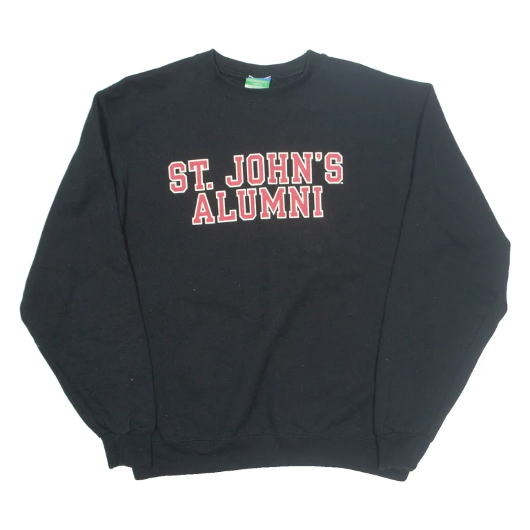 CHAMPION St John's Alumni Mens Sweatshirt Black USA M