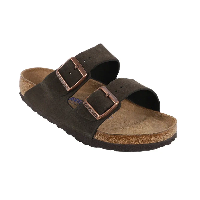 Arizona Soft Footbed Suede Leather Mocha Sandals