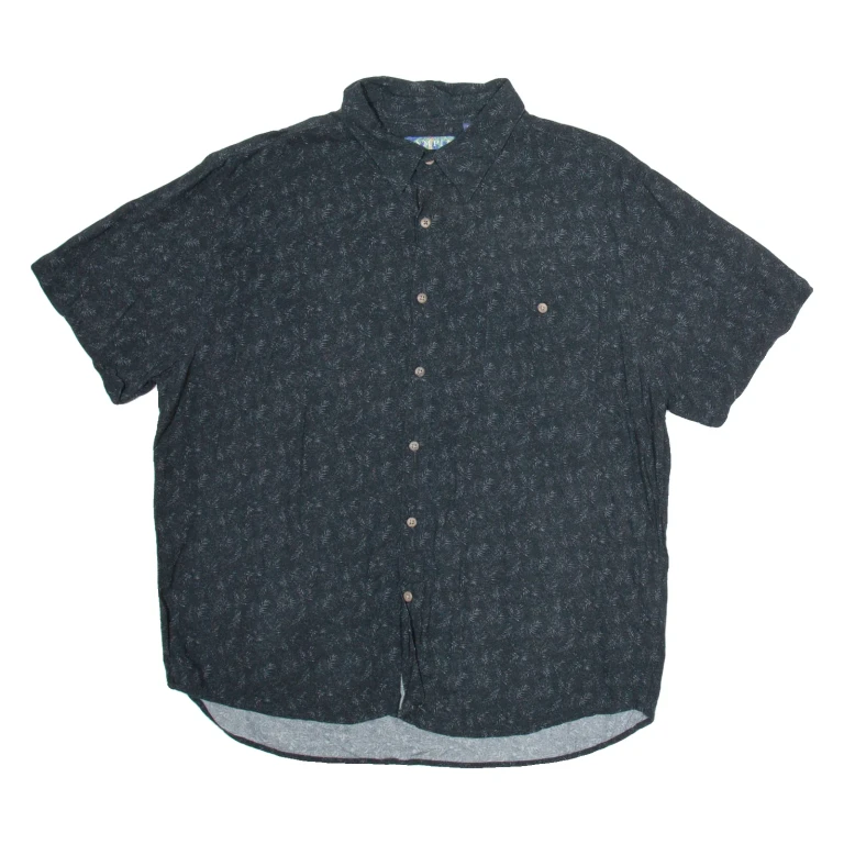 CAMPIA Mens Shirt Grey Floral XL