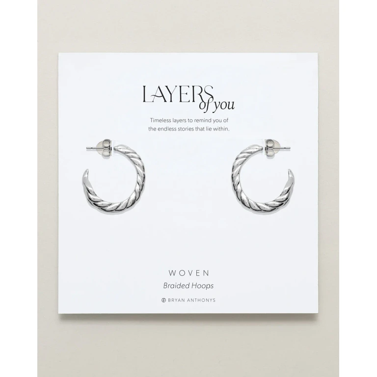 Woven Braided Hoop Earrings