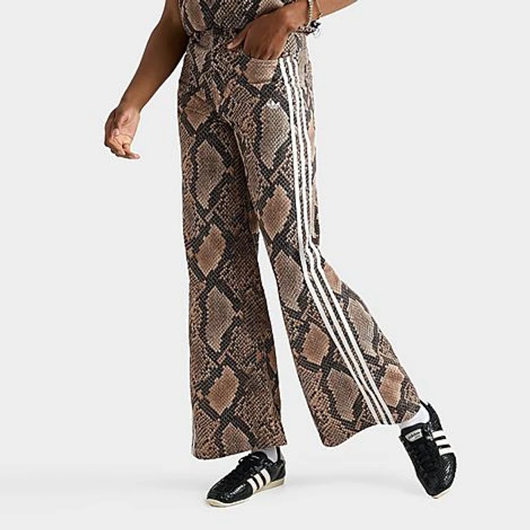 Originals Snake Print Denim Loose Pants in Linen/Magic Beige