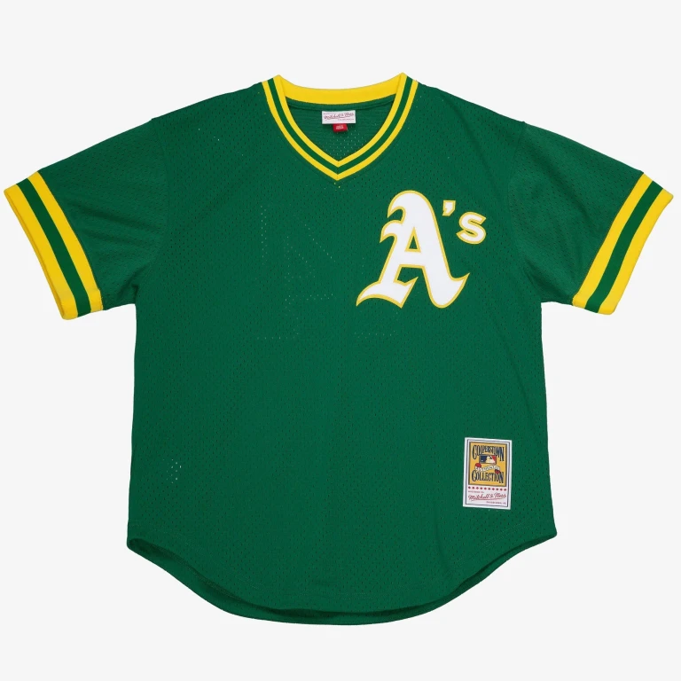 Men's MLB Authentic Bp Jersey - Pullover Athletics 1987 Reggie Jackson