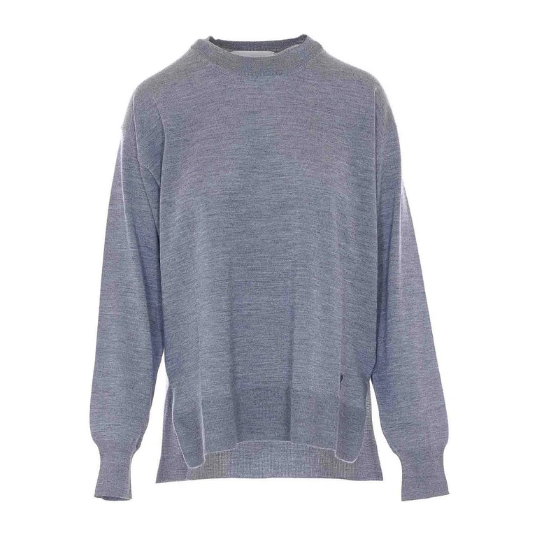 Ami Paris Pull Col Rond - Gris (UKS856KN00660516)