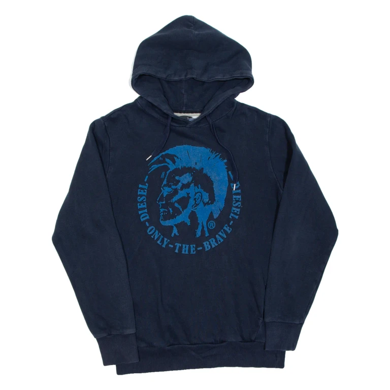 DIESEL Mens Blue Hoodie S