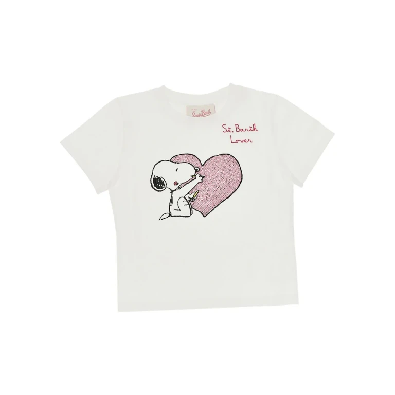 SAINT BARTH Short-sleeved T-shirt with 'Snoopy' print Kids 4Y