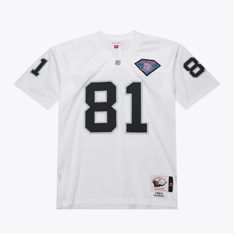 Men's NFL White Jersey Raiders 1994 Tim Brown Jerseys