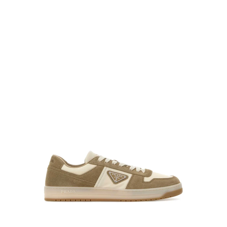 Prada Two-Tone Canvas And Suede Downtown Sneakers Deserto 1 - Men