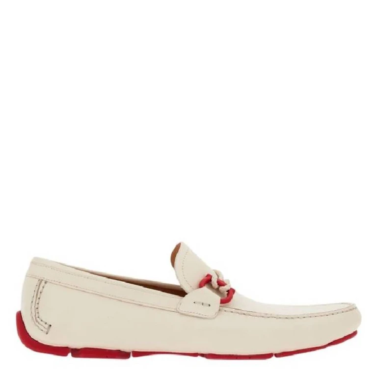 Ferragamo Gancini Ornament Leather Loafers, Size 9 EE