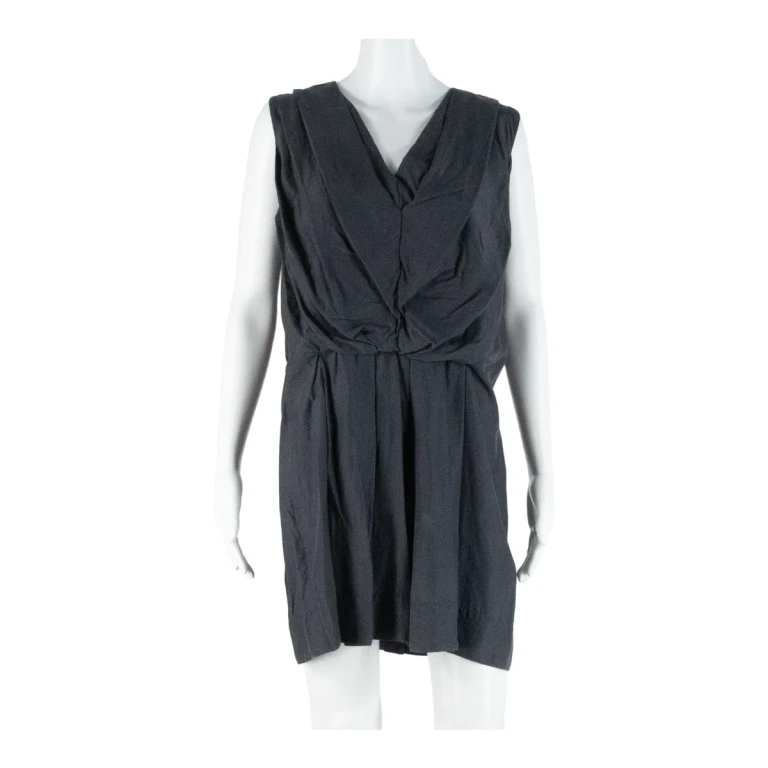 ALL SAINTS Womens Mini Dress Grey Silk Sleeveless Short UK 10