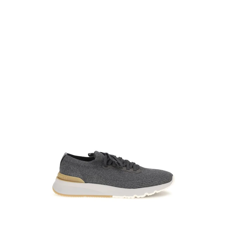 Brunello Cucinelli Blue Cotton Low Top Sneakers - Men