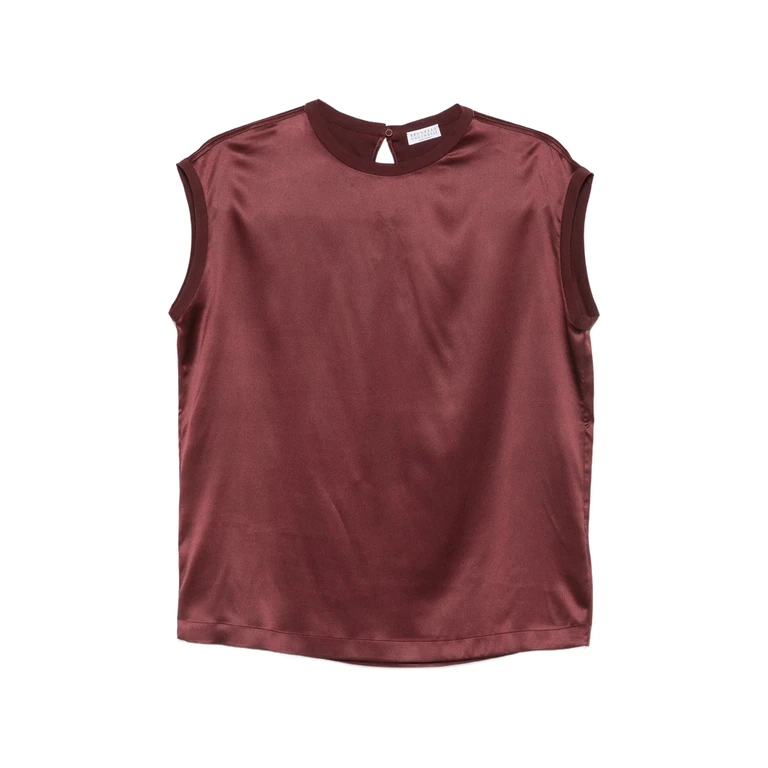Satin Cap-sleeve Top