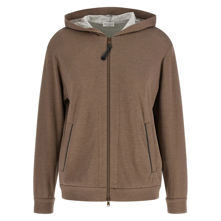 Brunello Cucinelli Brown Cotton Hoodie Clothing - Women